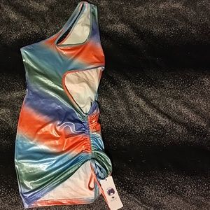 Colorful Side Cut Out Dress